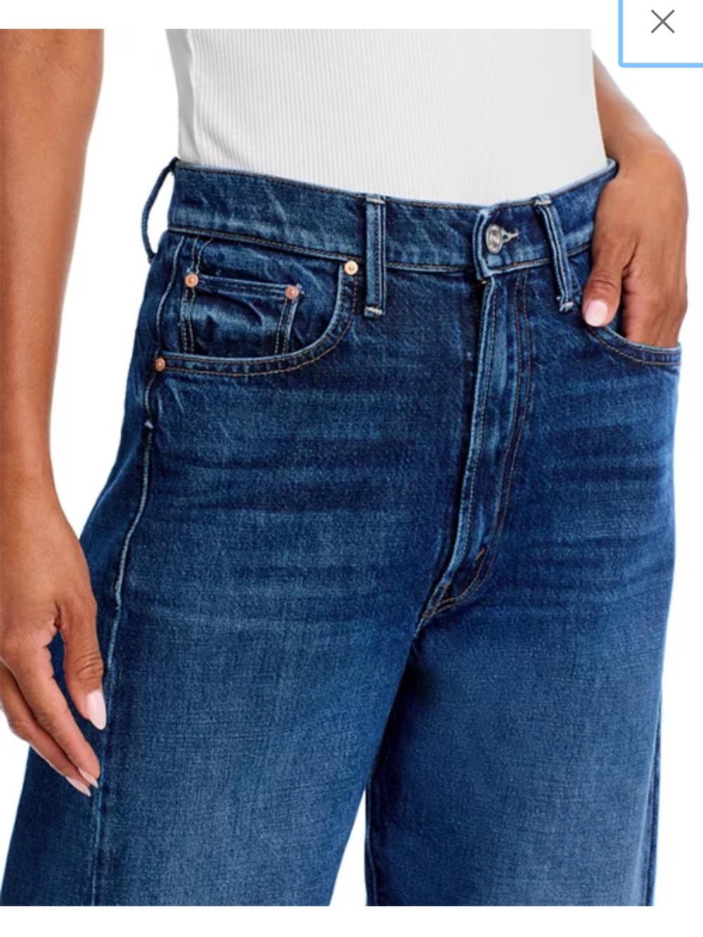 Mother half pipe ankle Relaxed Blue Jeans New W/O tag - Picture 6 of 14